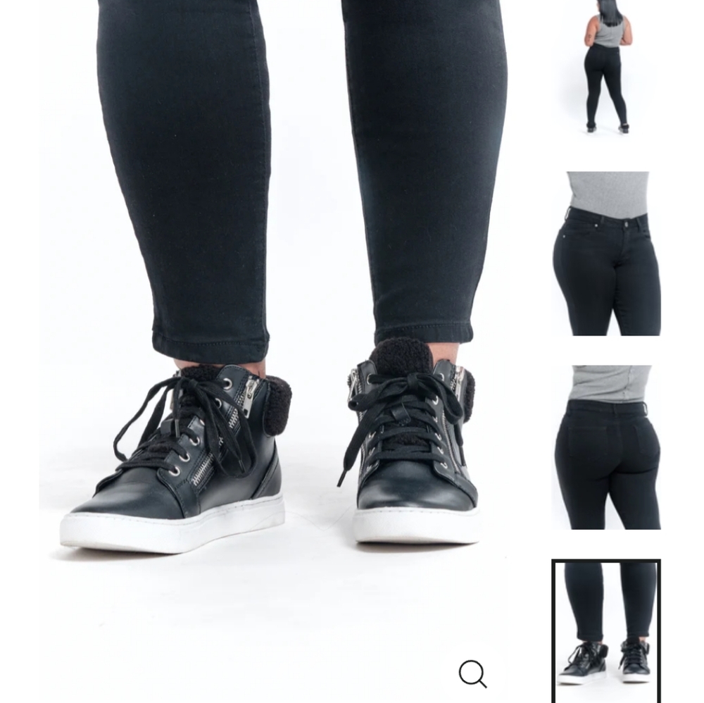 1822 black silk denim skinny jeans - Picture 6 of 8
